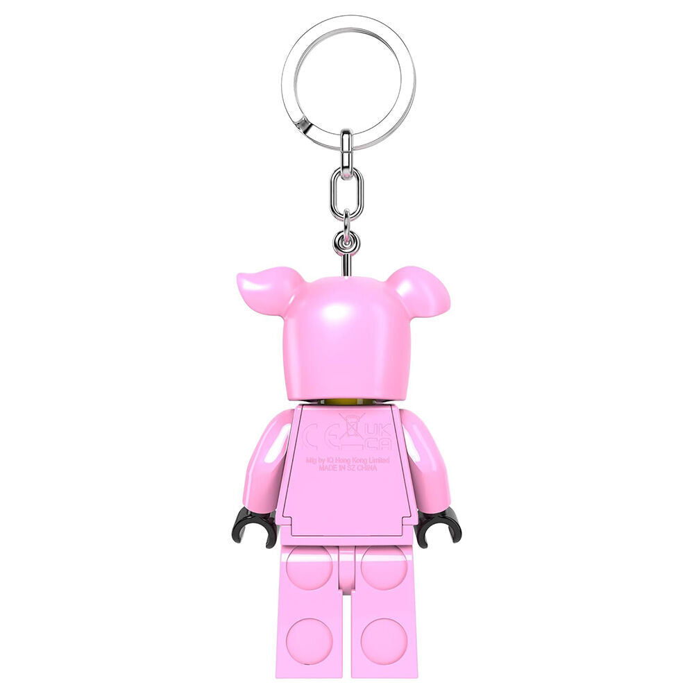 Lego Brick Keychain Light Piggy Girl Hanging Accessory Key Ring Bag Charm