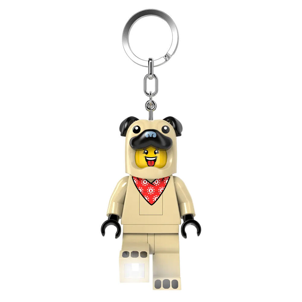Lego Brick Mini Keychain Light Pug Hanging Accessory Key Ring Bag Charm