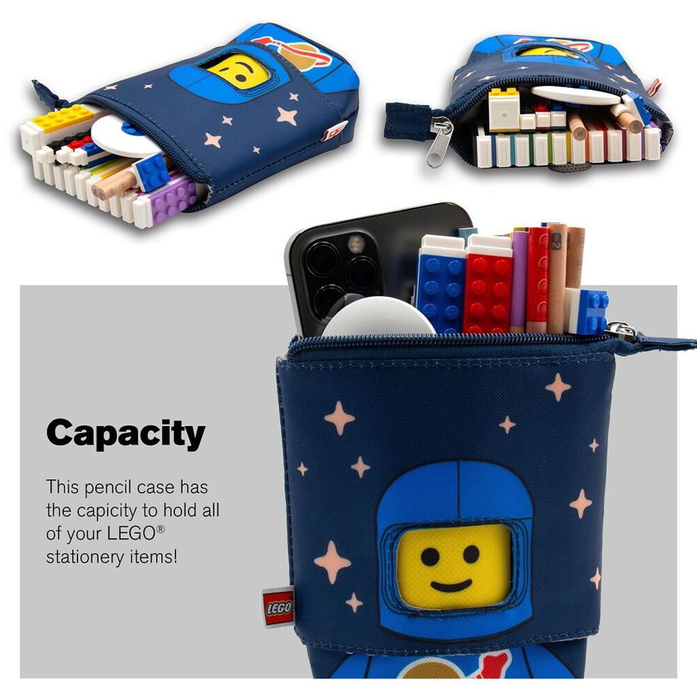 Lego Spaceman Blue Pop Pencil Case Organiser Kids School Stationery