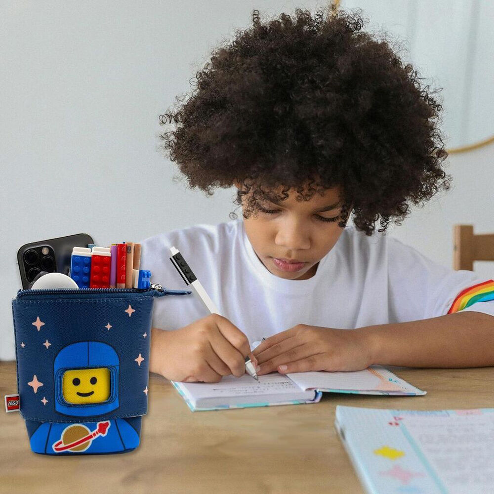 Lego Spaceman Blue Pop Pencil Case Organiser Kids School Stationery