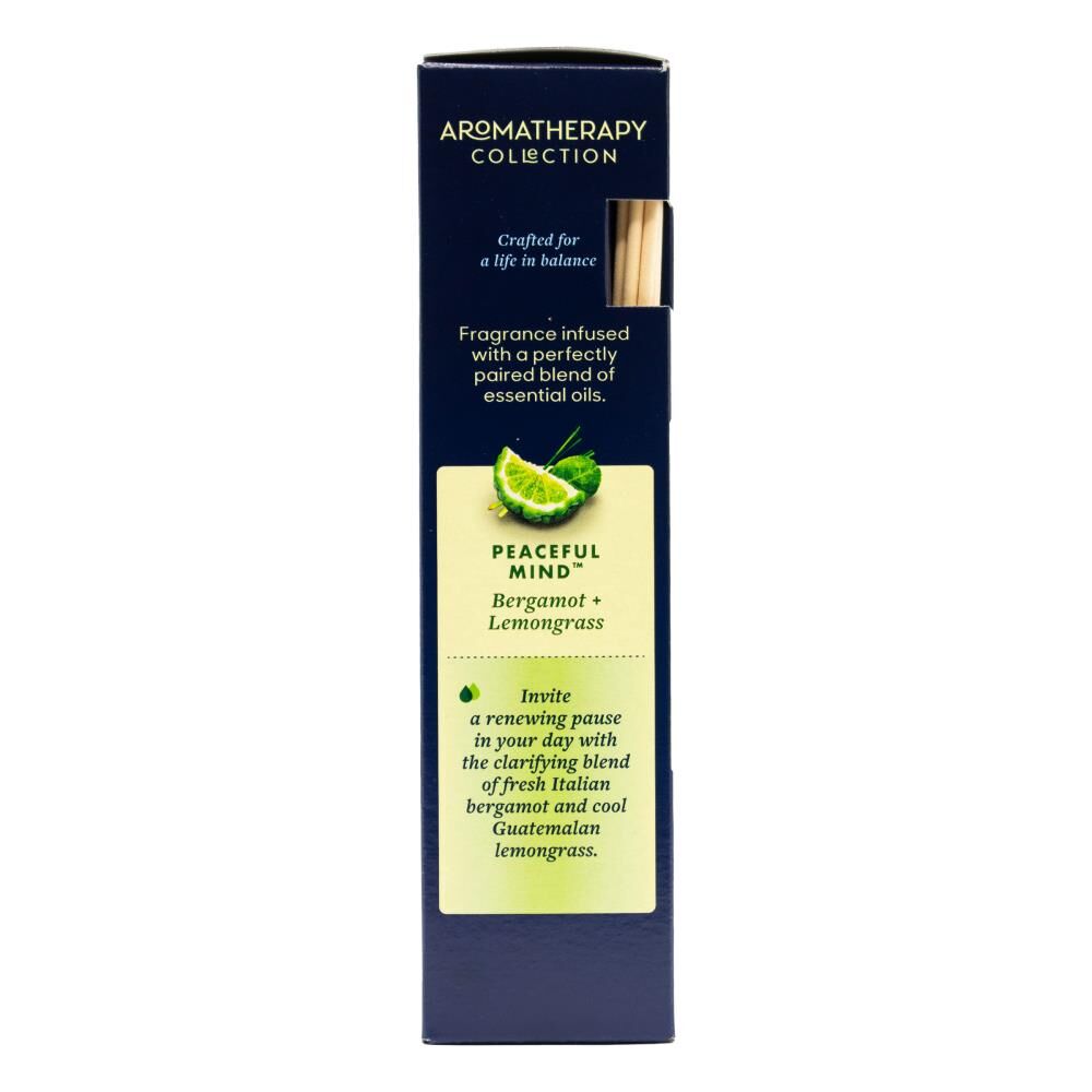 6PK Glade Aromatherapy Reed Difuser Peaceful Mind - Bergamot & Lemongrass