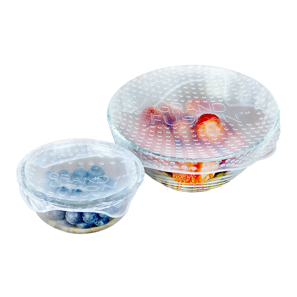 8pc Grand Fusion Silicone Stretchy Food Container Lid/Wraps