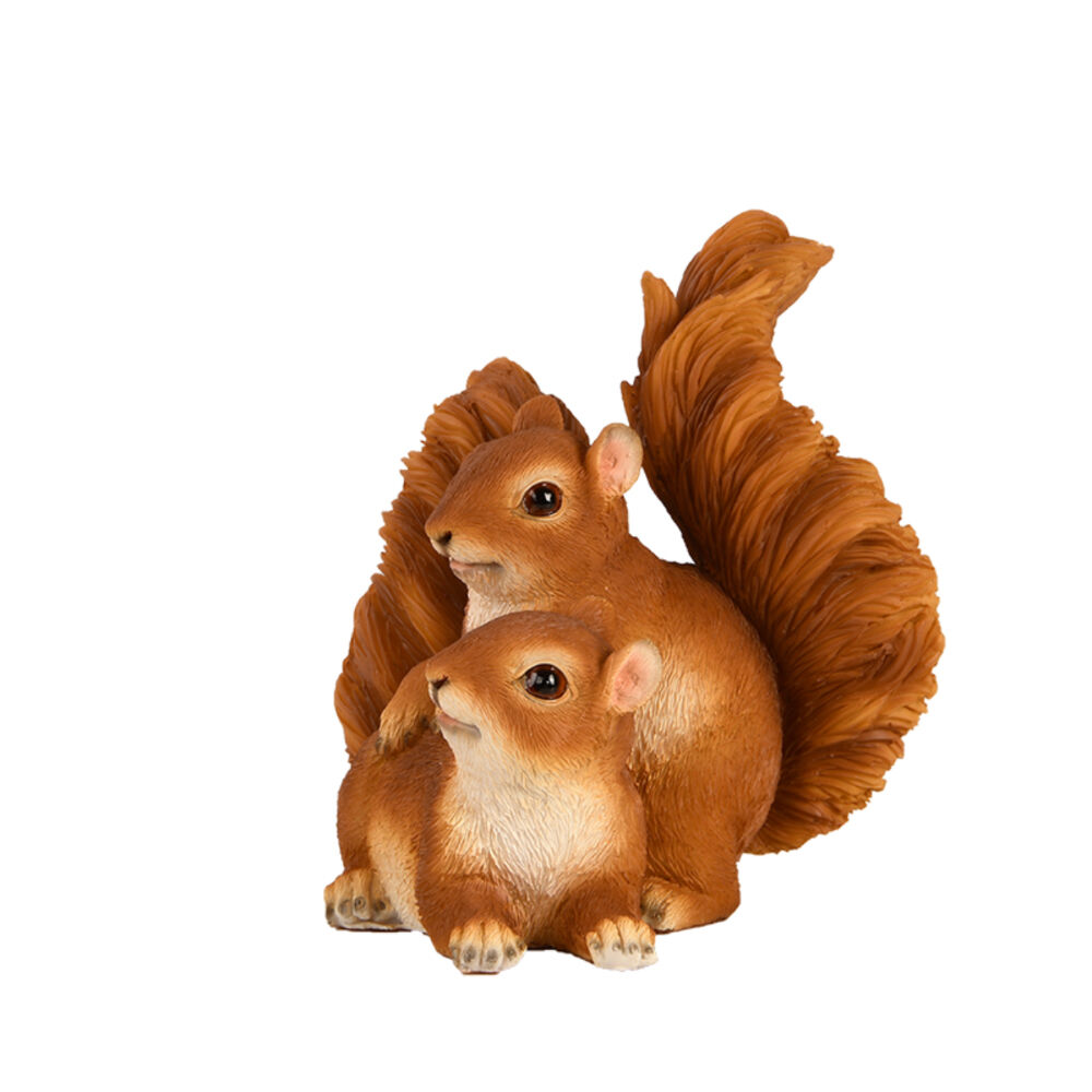 Esschert Design Two Squirrels Statue Garden Decor Brown