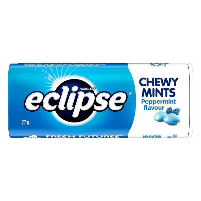 20PK Eclipse Chewy Mints Pepper Mint 27g Snack Confectionary Lollies