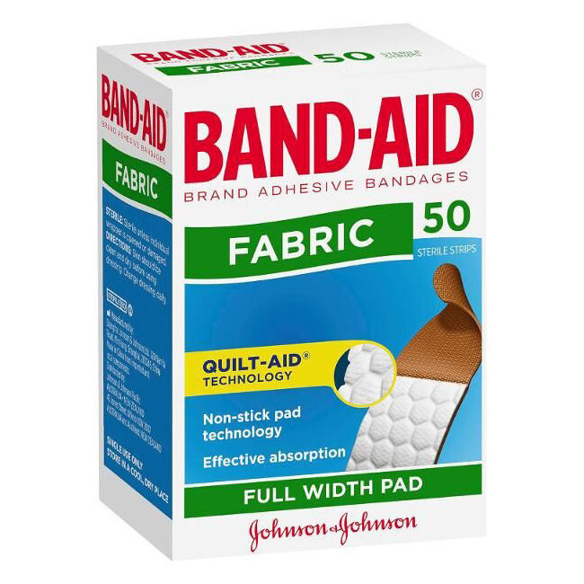 8x 50pc Band-Aid Brand Adhesive Bandages Fabric Strips Wound Protection