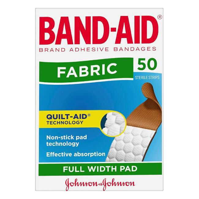 8x 50pc Band-Aid Brand Adhesive Bandages Fabric Strips Wound Protection
