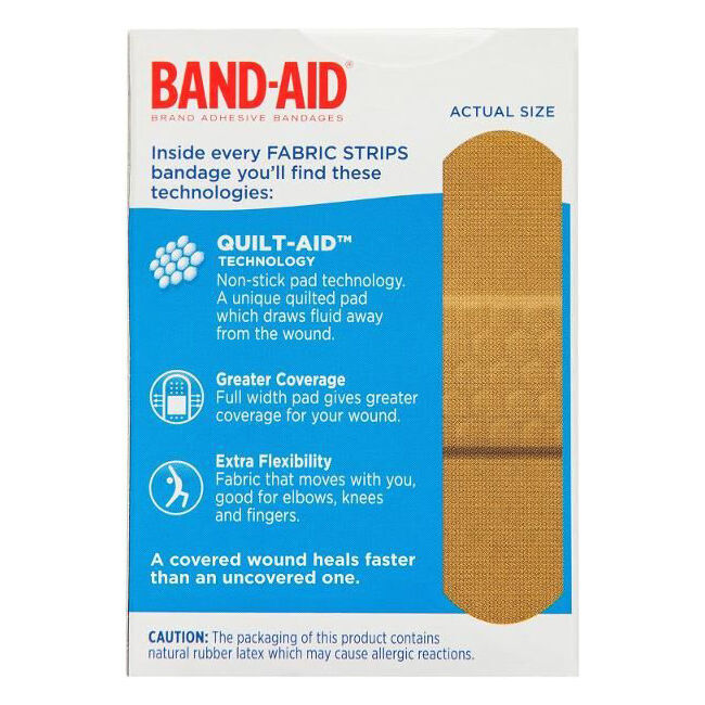 8x 50pc Band-Aid Brand Adhesive Bandages Fabric Strips Wound Protection
