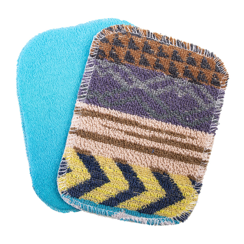 4PK 2pc Appetito Eco Scrubber Cloth & Sponge Universal Scrub 12x16.5cm Assorted