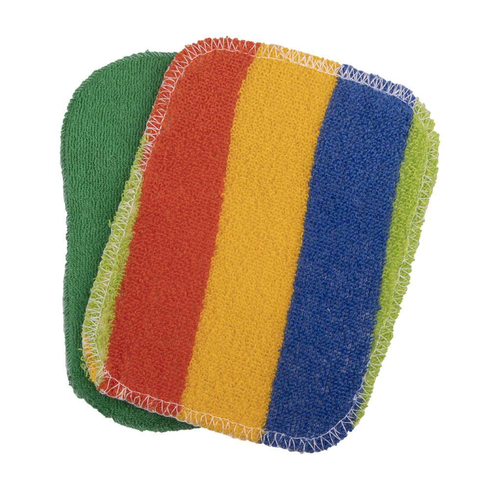 4PK 2pc Appetito Eco Scrubber Cloth & Sponge Universal Scrub 12x16.5cm Assorted