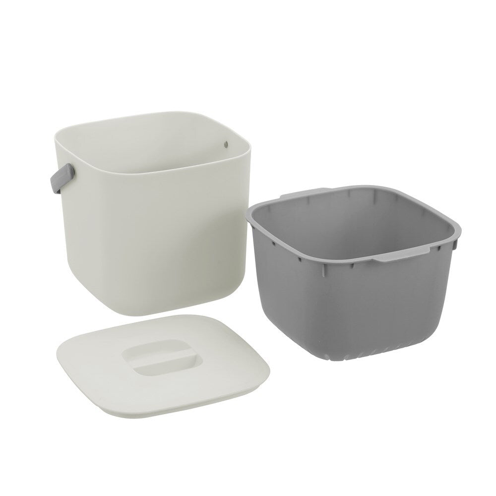 2PK Boxsweden Kitchen 7L Compost Bin w/ Strainer - Assorted