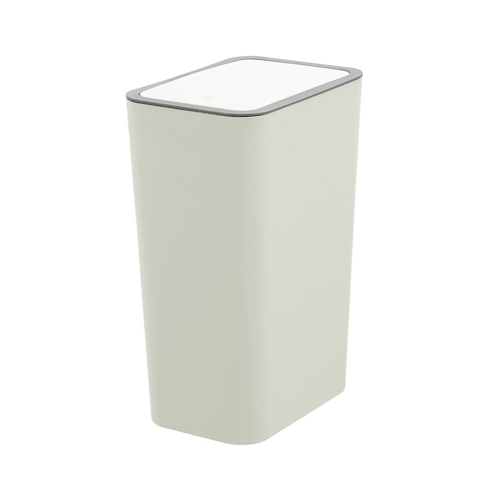 3PK Boxsweden 10L/33cm Touch Top Rubbish Bin Rectangle - White