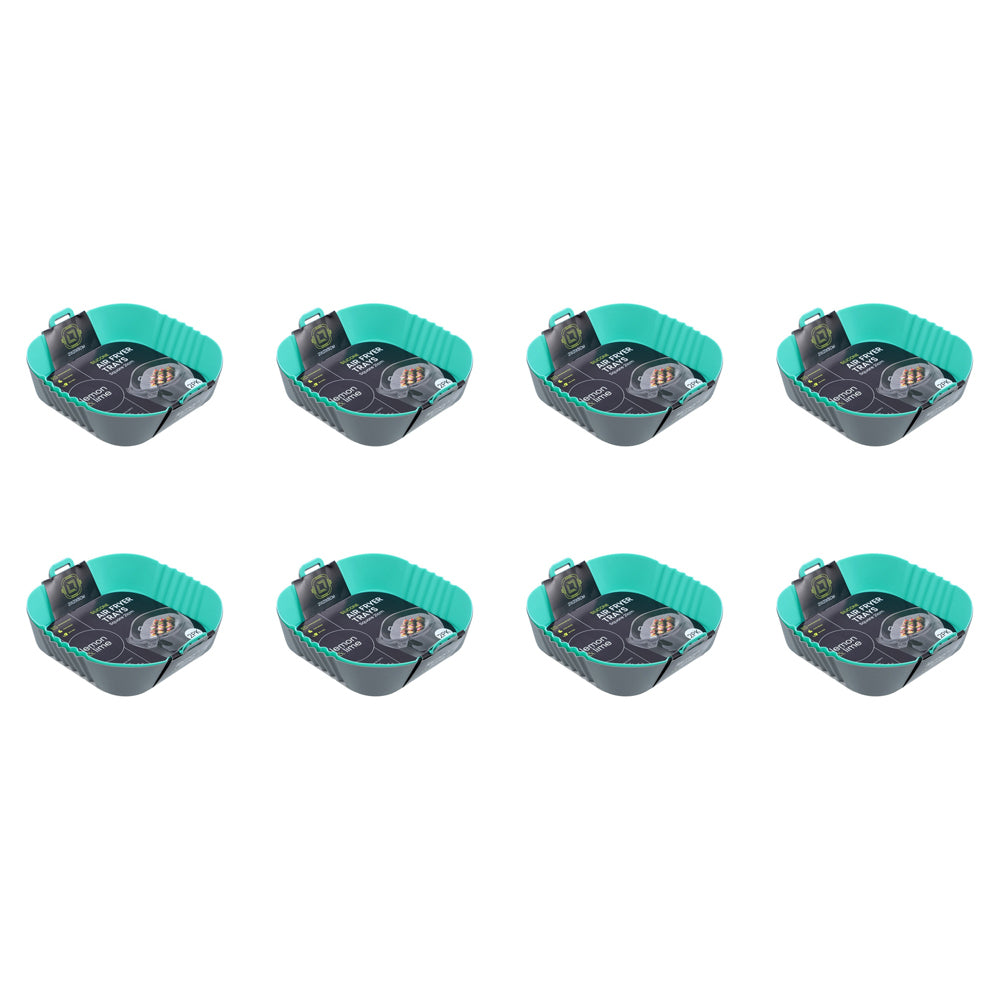 16pc Lemon & Lime Silicone Air Fryer Tray Square 21x5cm - Assorted