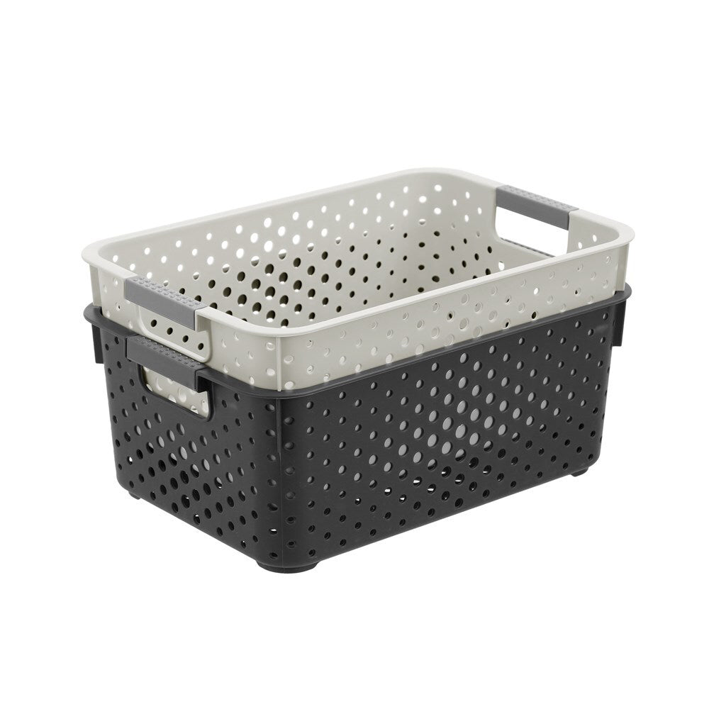 8PK Boxsweden Hudson Storage Basket 31x21cm Rectangle Medium - Assorted