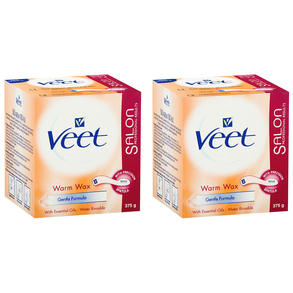 2PK Veet 375G Warm Wax Gentle Formula
