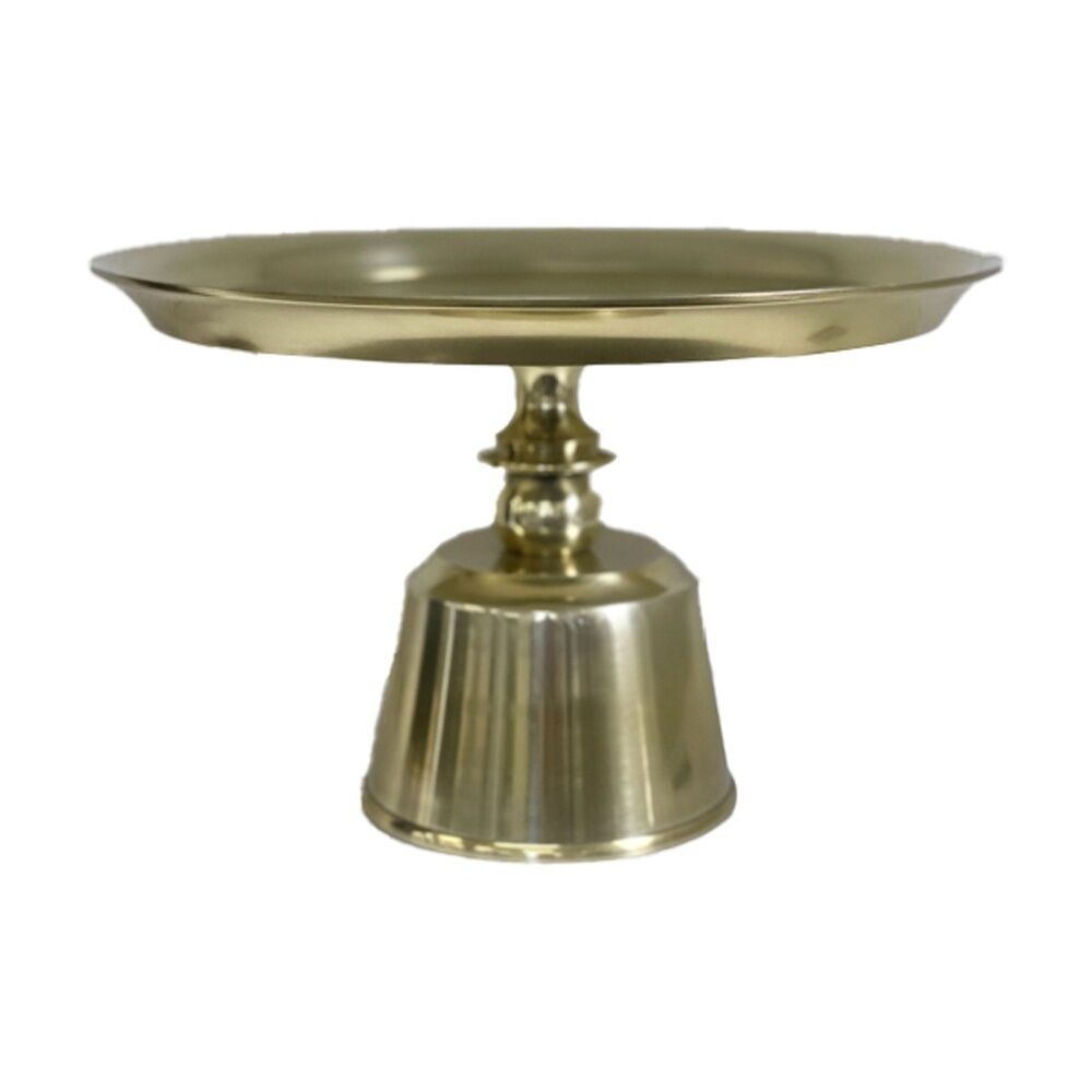 SS Collective Elegant Sculptural Pedestal Fruit/Cake Stand Gold