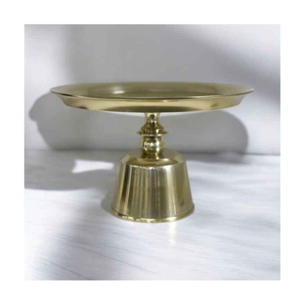 SS Collective Elegant Sculptural Pedestal Fruit/Cake Stand Gold