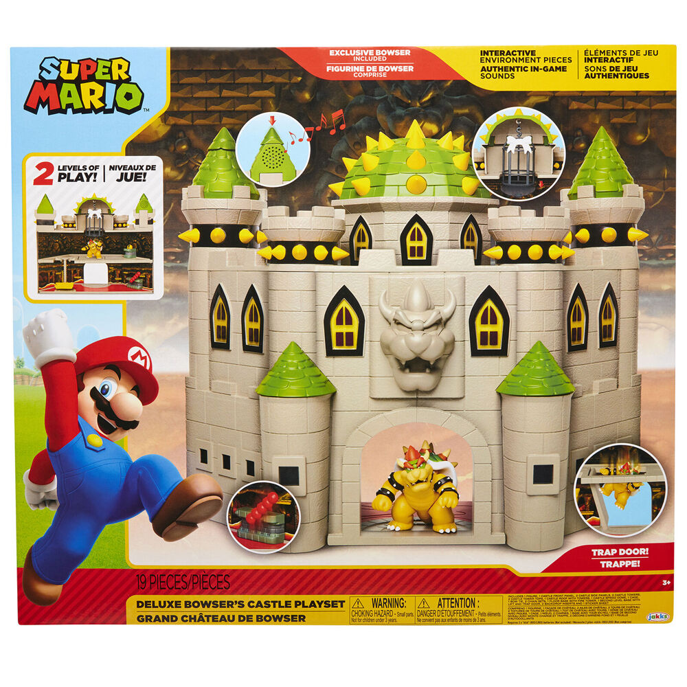 Nintendo Super Mario Bowser Castle Action Figures Playset 2.5inch