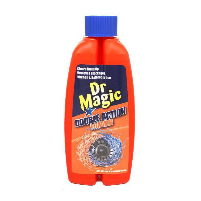 6PK Dr Magic Double Action Foamer Drain Cleaner 500ml Liquid Cleaning Detergent