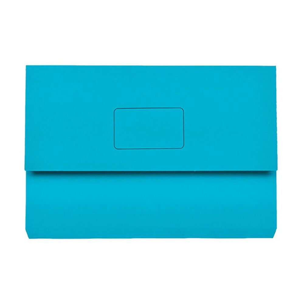 15PK Marbig Slimpick Foolscap Document Wallet Holder - Blue