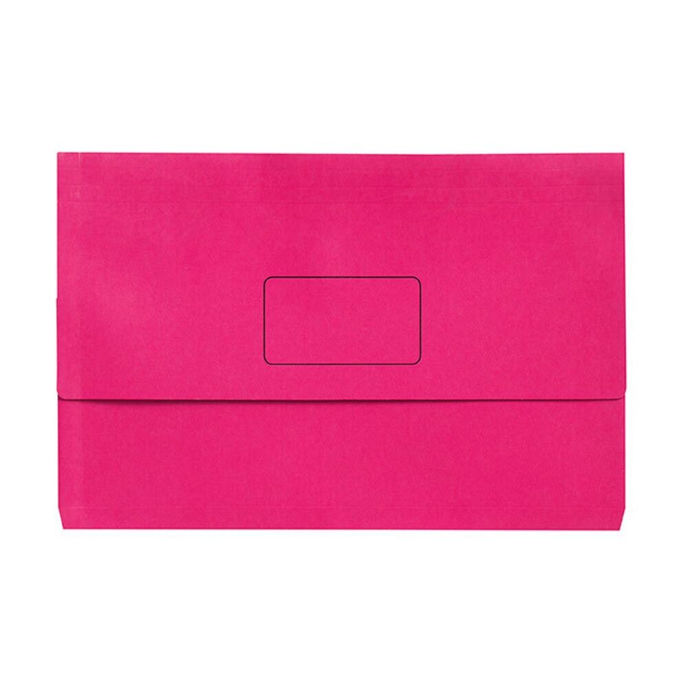 15PK Marbig Slimpick Foolscap Document Wallet Holder - Pink