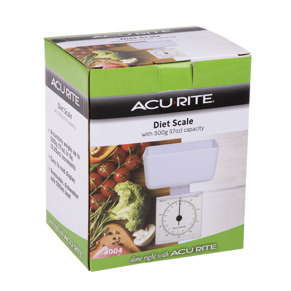2PK Acurite Diet Scale 5g/500G White Home Kitchen Cooking