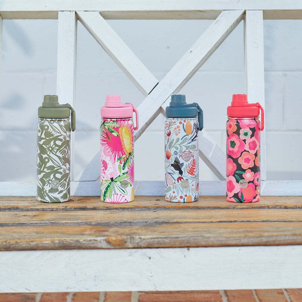 2PK Annabel Trends Watermate 950ml Stainless Steel Bottle Bright Stripe