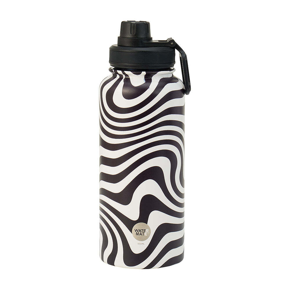 2PK Annabel Trends Watermate 950ml Stainless Steel Bottle Hypnotic Swirls