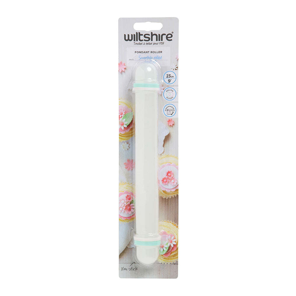 2PK Wiltshire Non-Stick Smooth Finish Fondant Rolling Pin 23cm