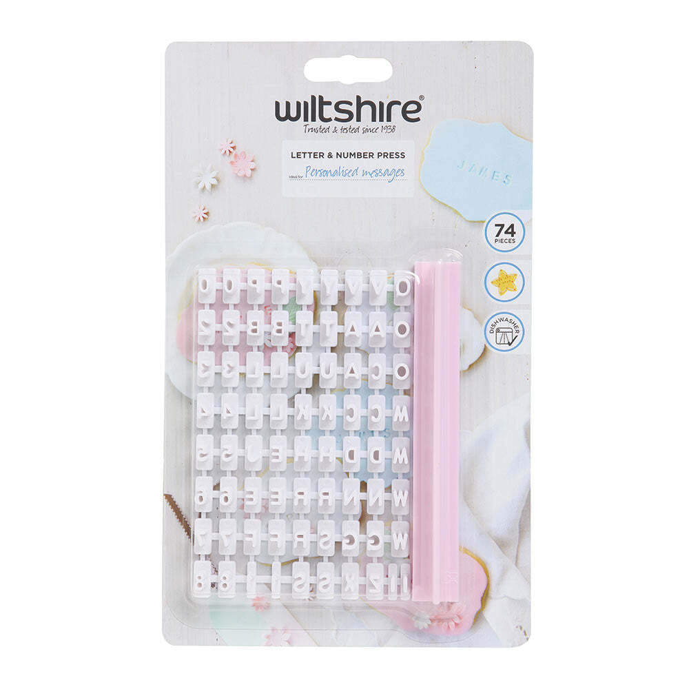 3 x 74pc Wiltshire Plastic Letter Press Personalised Cake Decorating Set
