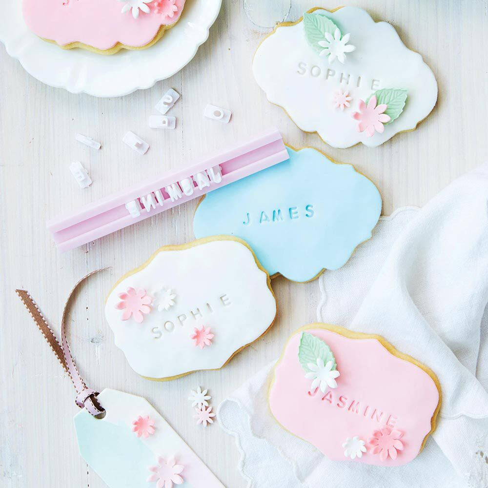 3 x 74pc Wiltshire Plastic Letter Press Personalised Cake Decorating Set