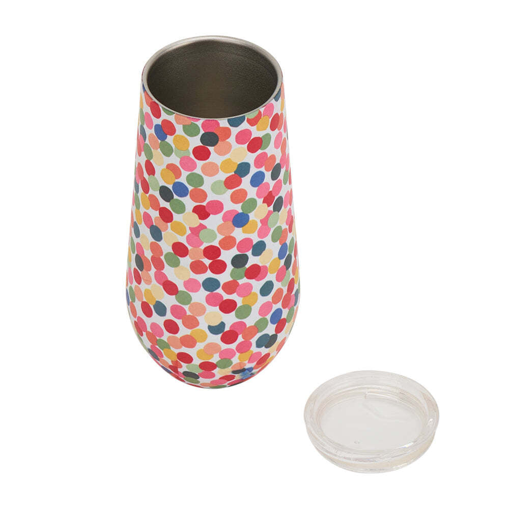 2PK Annabel Trends 175ml Stainless Steel Sparkling Flute Cup - Confetti