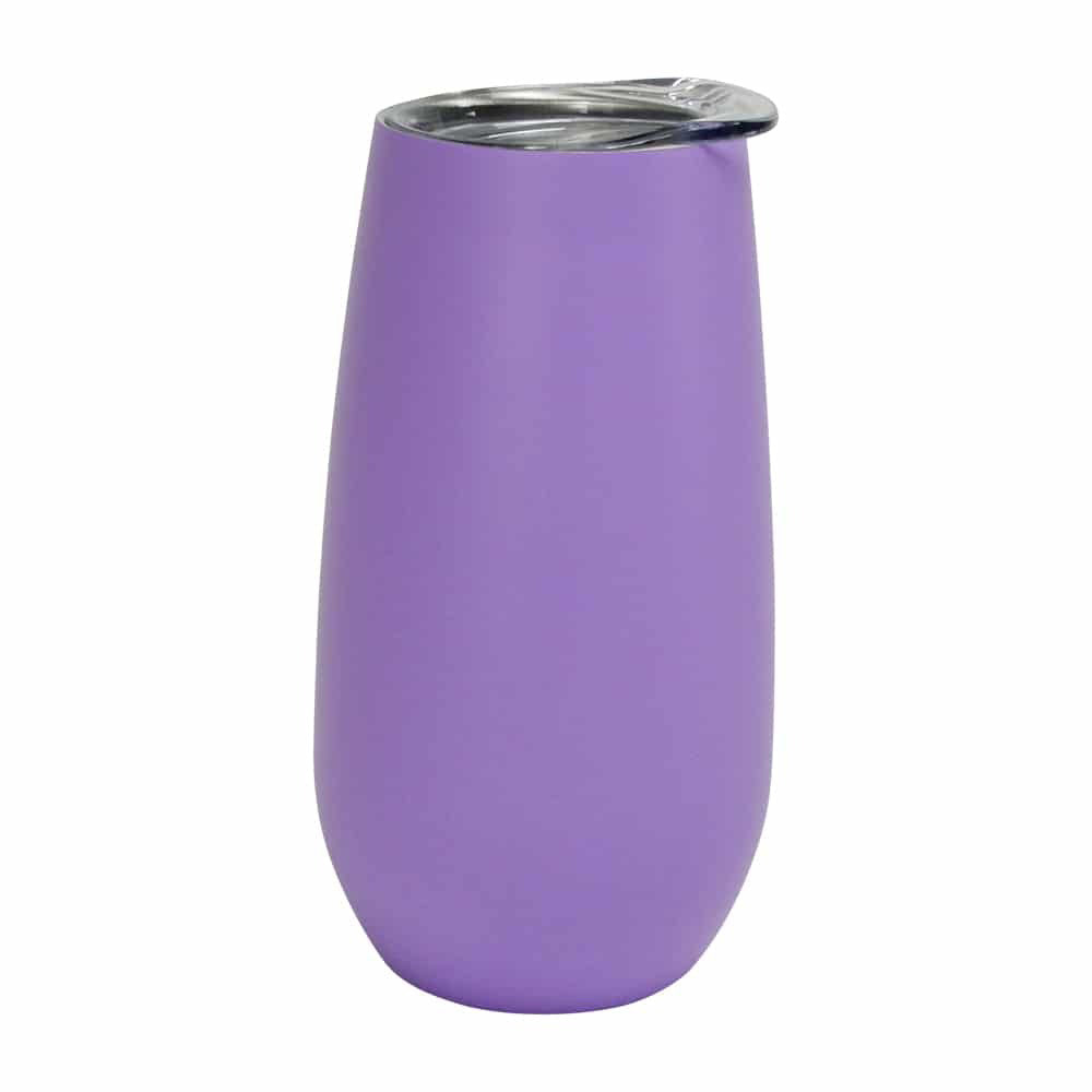4PK Annabel Trends 175ml Stainless Steel Sparkling Flute Cup - Gelato Purple