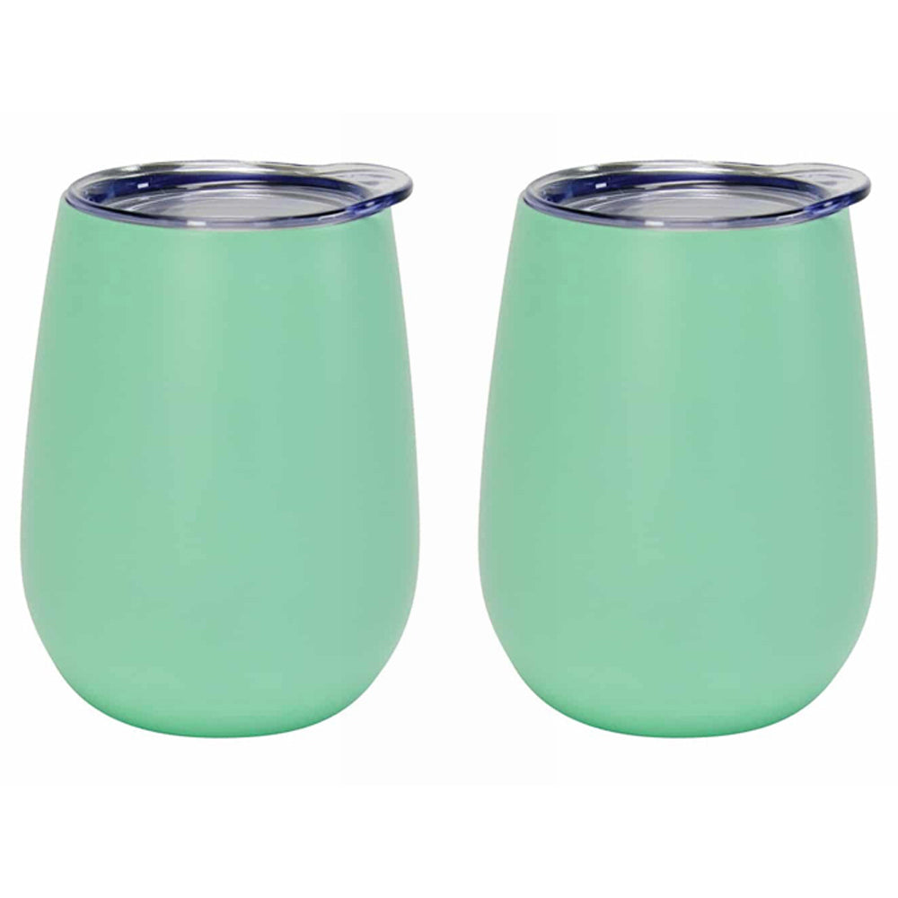 2PK Annabel Trends 295ml Stainless Steel Wine Tumbler - Gelato Mint