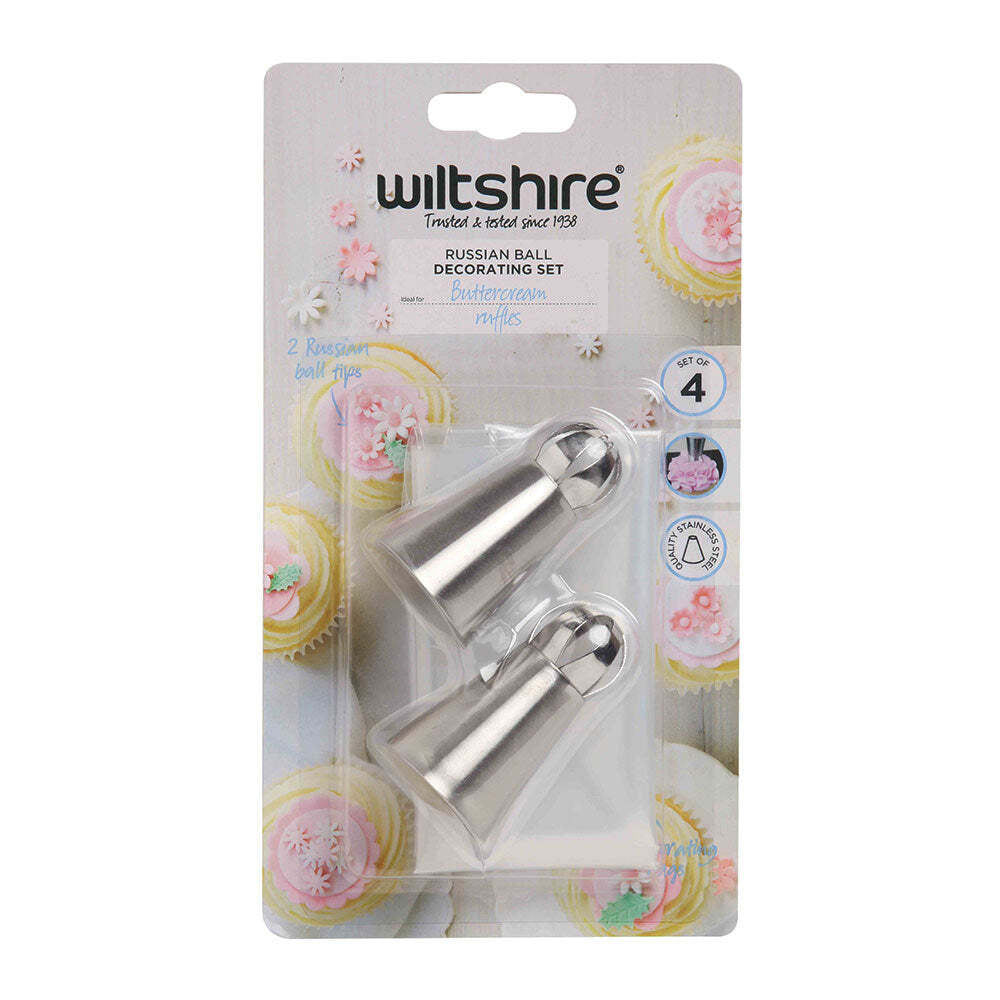 2 x 4pc Wiltshire Russian Ball Cake/Cupcake Decorating Set