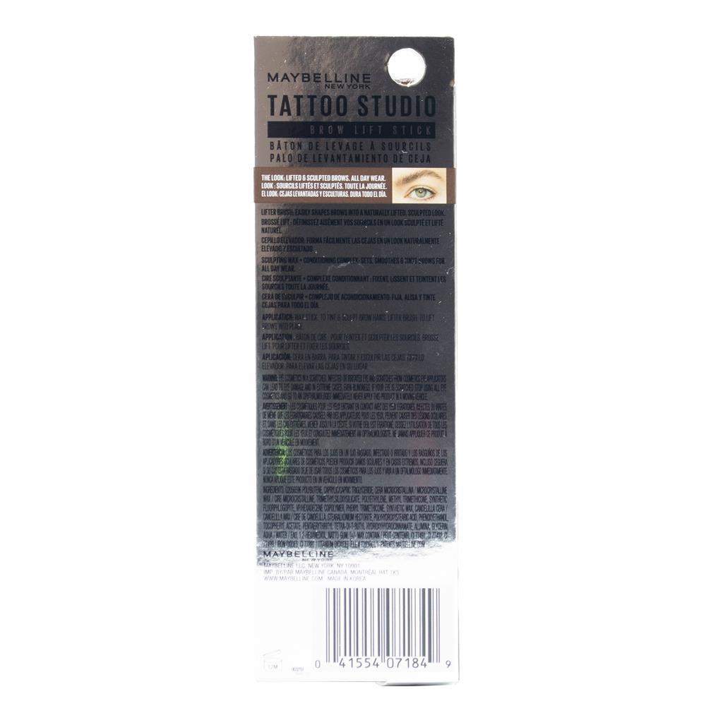 3PK Maybelline Tattoo Studio Brow Lift Stick - 260 Deep Brown