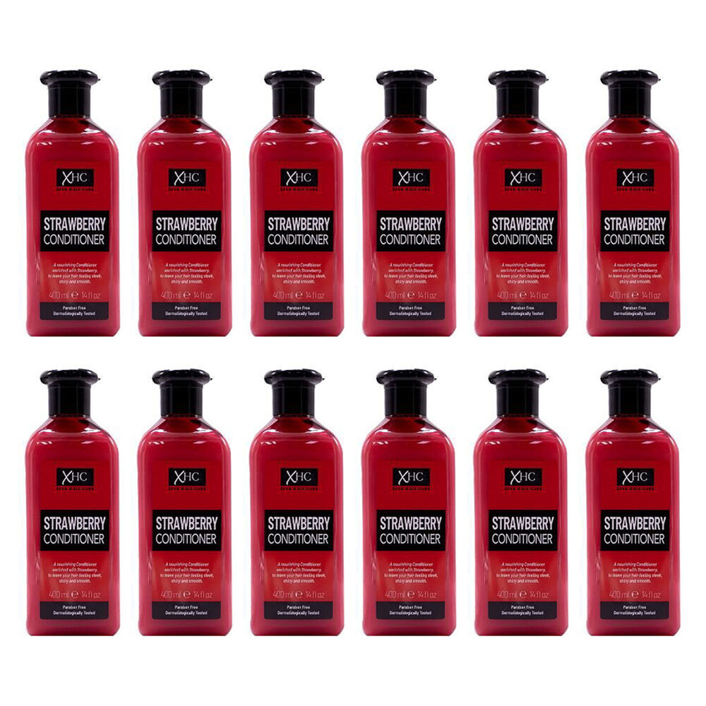 12PK XHC Nourishing Strawberry Conditioner For All Hair Types 400ml Paraben-Free