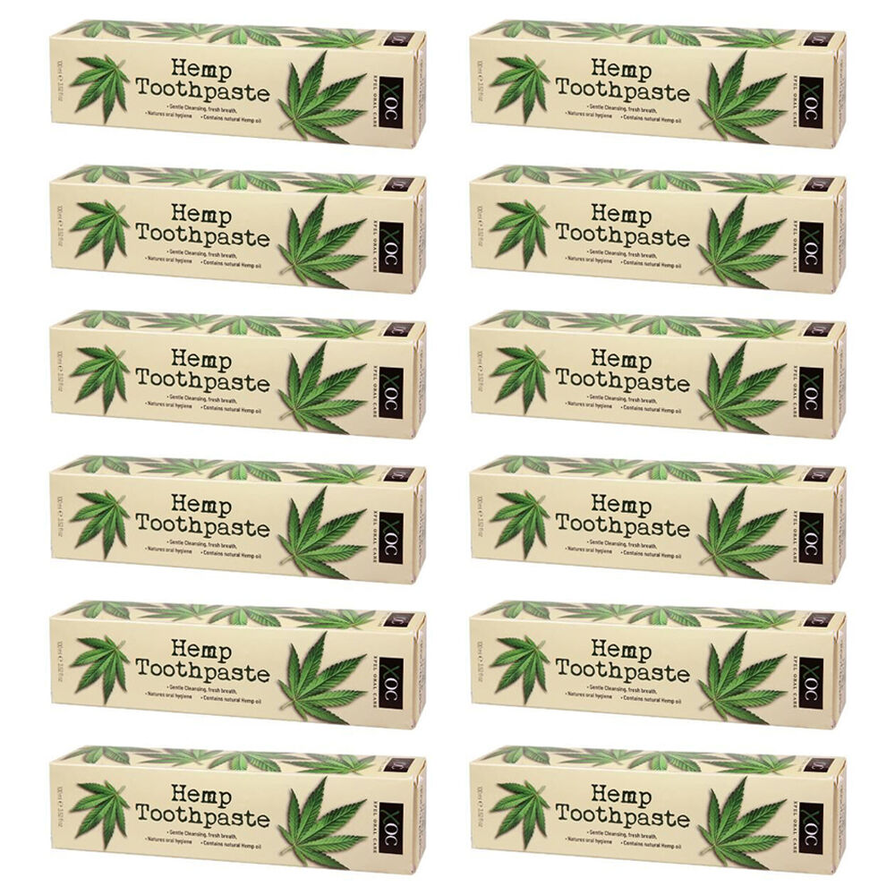 12PK XOC Hemp Toothpaste w/ Toothbrush 100ml Reduce Stains Oral Care