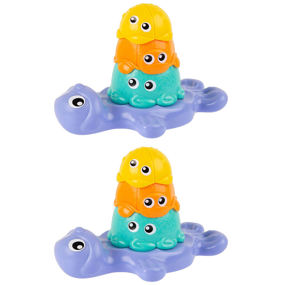 2PK Playgro 123 Stack Me Seal Baby Bath Water Toys 9m+