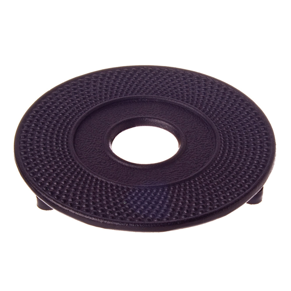 3PK Teaology Cast Iron Trivet Fine Hobnail 13.5cm - Black