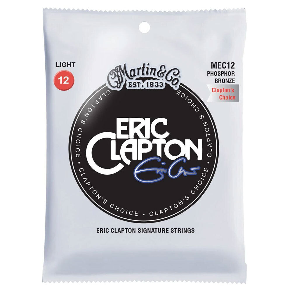 3PK Martin Guitar MEC12 Clapton's Choice Strings 92/8 Phosphor Bronze Light
