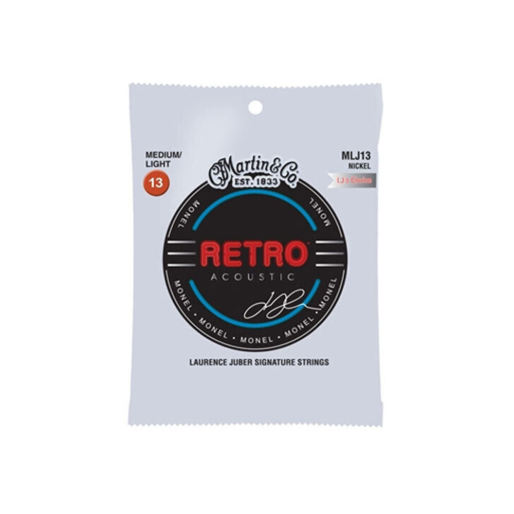 3PK Martin Guitar MMLJ13 Retro 6 Strings LJ Monel WD Medium Light Gauge