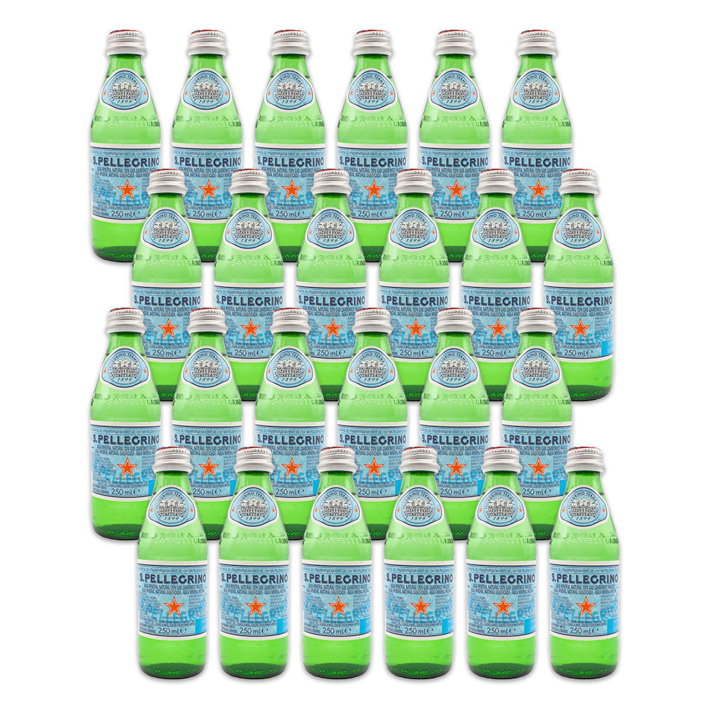 24PK San Pellegrino 250ml Sparkling Mineral Water Drink Beverage