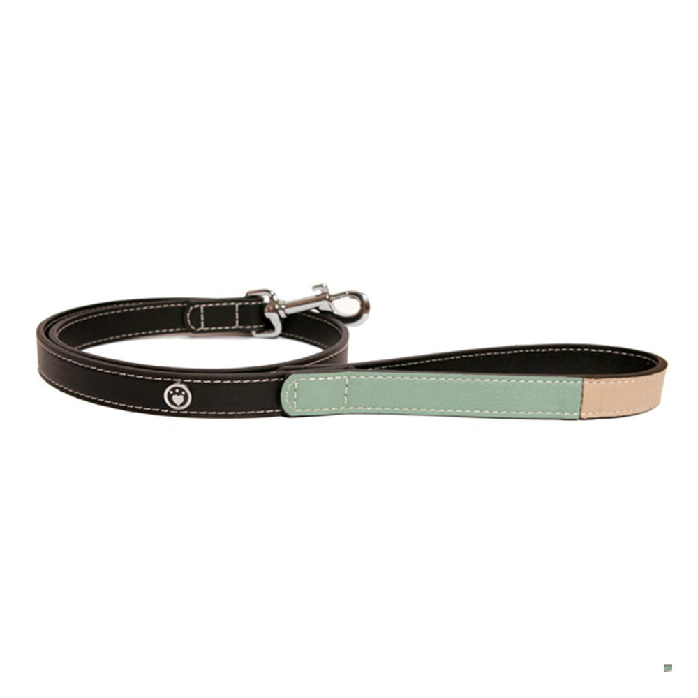 2PK Rosewood 122cm Three-Tone Leather Pet/Dog Lead Training/Walking Animal Leash
