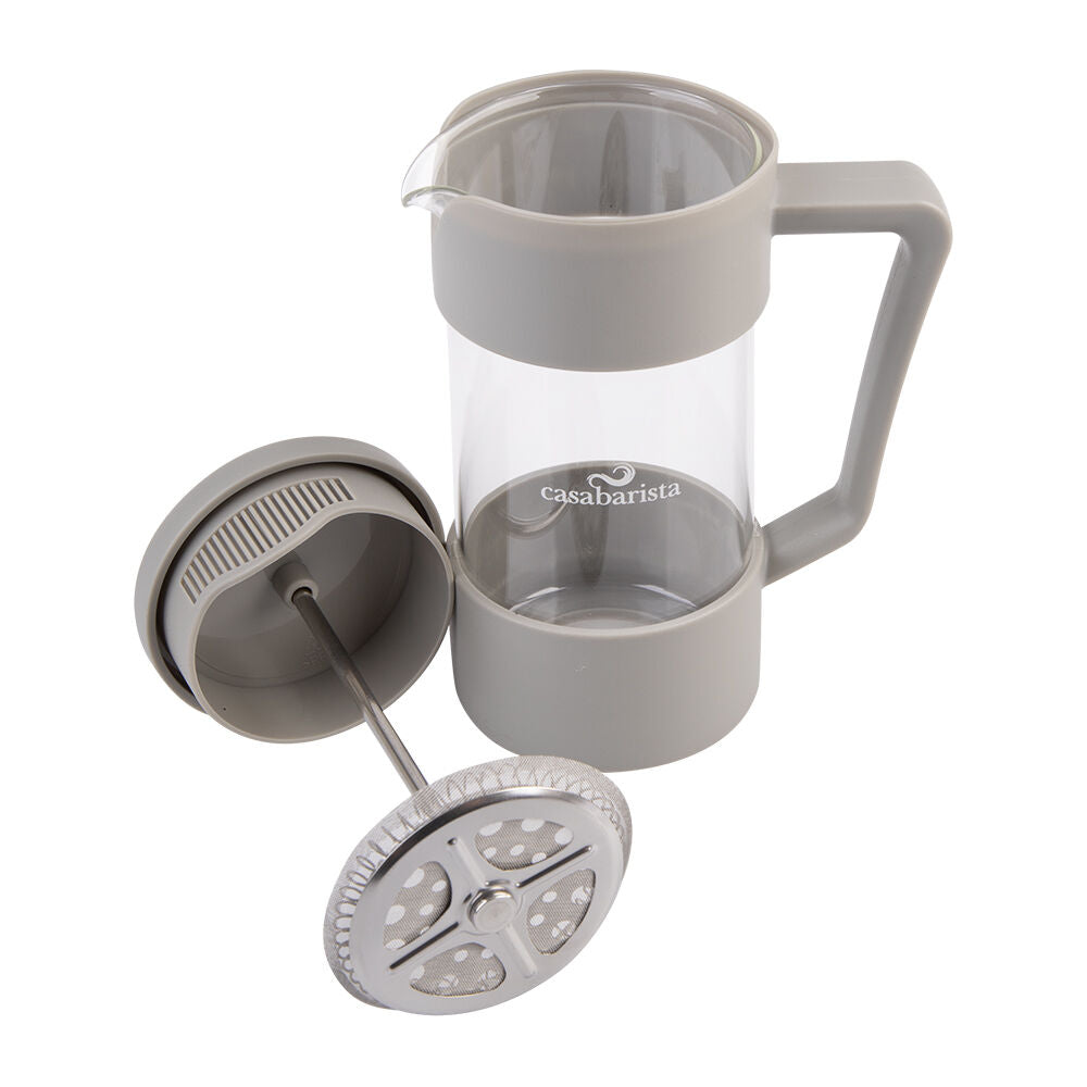 3PK Casabarista Oslo Accent Stainless Steel Coffee Plunger 3 Cup 350ml Taupe