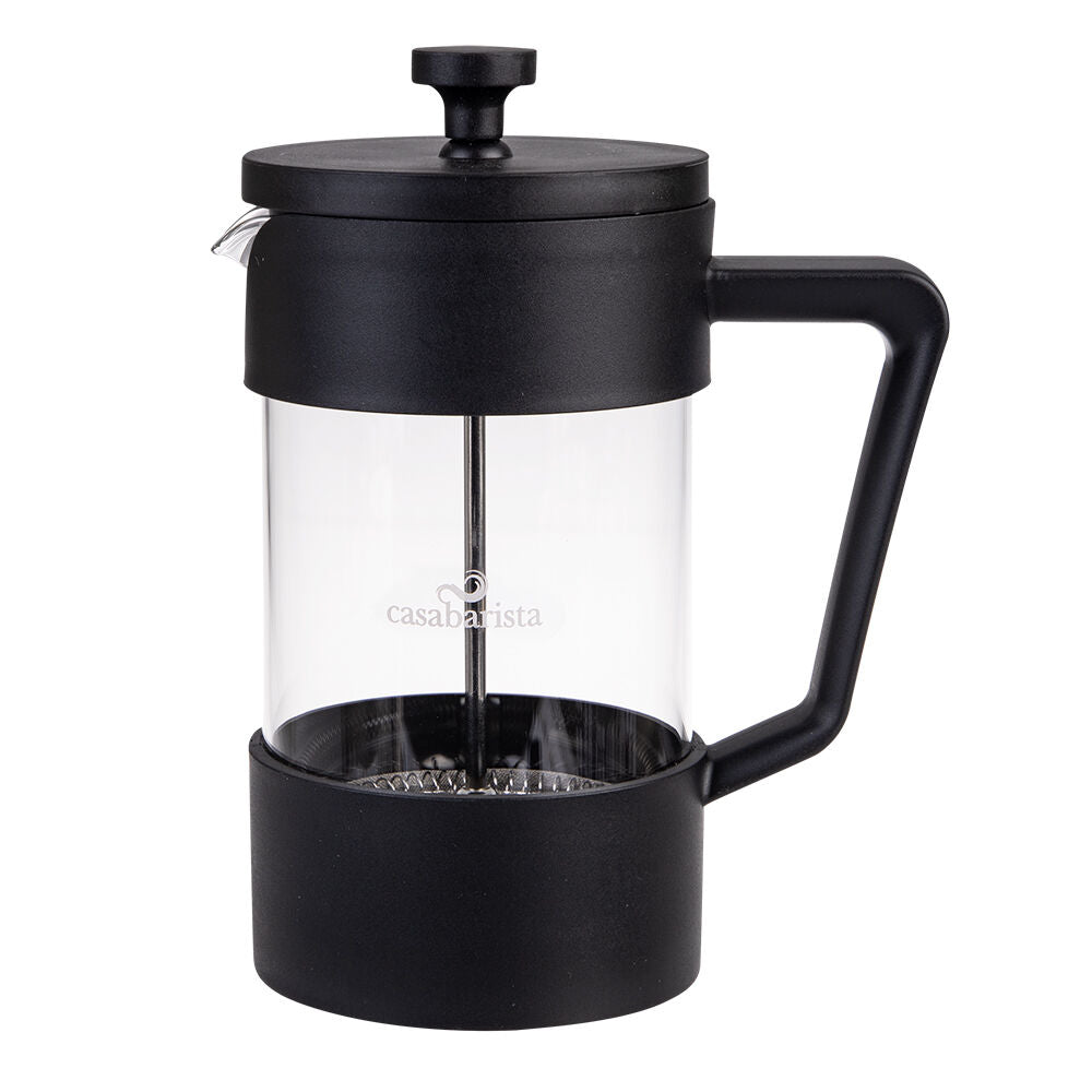 2PK Casabarista Oslo Accent Stainless Steel Coffee Plunger 5 Cup 600ml Black