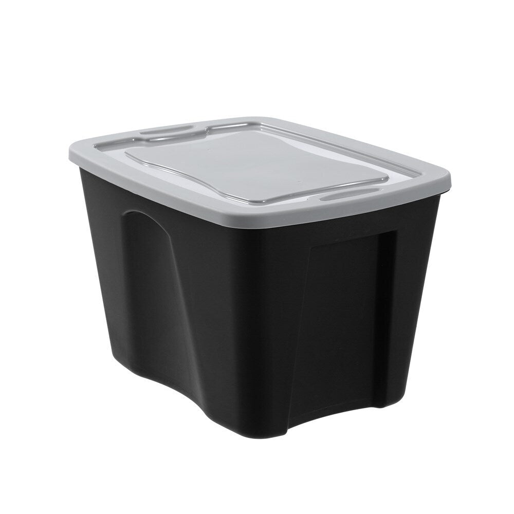 6PK Boxsweden Garaz Eco 38L/49cm Storage Box w/ Lid - Black