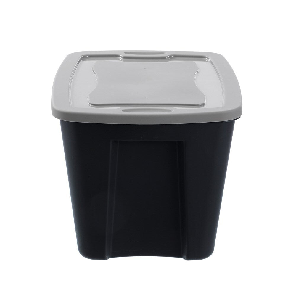 6PK Boxsweden Garaz Eco 38L/49cm Storage Box w/ Lid - Black