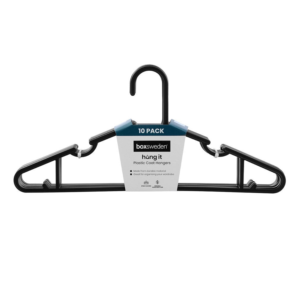 12x 10pc Boxsweden Hangit Plastic Clothes Hangers 39.5cm - Assorted