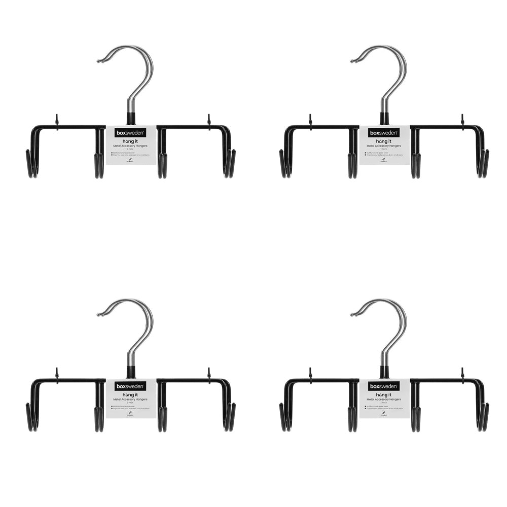 48pc Boxsweden Hangit Metal Accessory Clothes Hanger 24x18cm - Black
