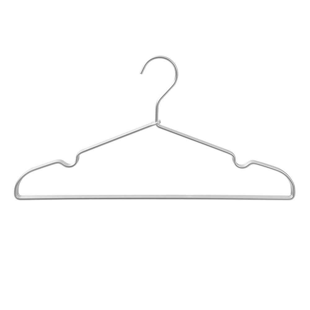 48pc Boxsweden Hangit Aluminium Clothes Hangers 41cm - Silver